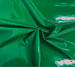Load image into Gallery viewer, Green Glossy shiny Vinyl Spandex Fabric Stretch Patent Leather Look Apparel Material  by the Yard
