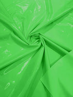Load image into Gallery viewer, Lime Green Glossy shiny Vinyl Spandex Fabric Stretch Patent Leather Look Apparel Material  by the Yard
