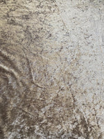 Load image into Gallery viewer, Mocha Panne Velvet Crushed Velour Stretch Fabric 60 Wide  By yard 100% POLYESTER
