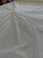 Load image into Gallery viewer, White Glitter Mesh Tulle Fabric 60” Wide – Sparkle Sheer Tulle by the Yard for Dresses, Costumes, Decor &amp; Crafts
