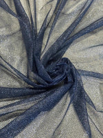 Load image into Gallery viewer, Navy Glitter Mesh Tulle Fabric 60” Wide – Sparkle Sheer Tulle by the Yard for Dresses, Costumes, Decor &amp; Crafts
