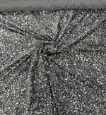 Load image into Gallery viewer, Gray Sequin Stretch Velvet Fabric – Sparkly Spandex for Dresses, Costumes, Dancewear &amp; Event Decor
