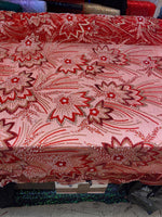 Load image into Gallery viewer, Red Floral Beaded Lace Fabric 3D Sequin Mesh Lace by the Yard for Bridal Gowns, Prom Dresses &amp; Couture Designs

