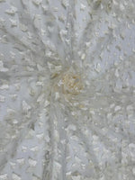 Load image into Gallery viewer, Ivory 3D Butterfly Satin Lace Fabric – Embroidered Mesh Lace by the Yard for Bridal, Prom Dresses &amp; Couture Designs
