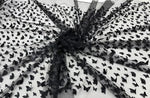 Load image into Gallery viewer, Black 3D Butterfly Satin Lace Fabric – Embroidered Mesh Lace by the Yard for Bridal, Prom Dresses &amp; Couture Designs
