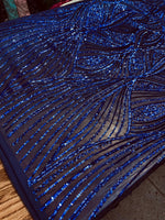 Load image into Gallery viewer, Royal Sequin Mesh Fabric, Elegant Lace Sequin,Bridal Evening Gown Material, Stretch Mesh, Wedding Dress fabric
