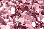 Load image into Gallery viewer, Pink 18MM Paillette Sequins Trim Fabric – Oversized Round Sequin Material for Costumes, Dancewear, Festival Decor &amp; Glam Sewing Projects
