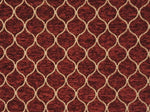 Load image into Gallery viewer, Crimson Chenille Upholstery Fabric by the Yard – Moroccan Trellis Pattern Home Decor Fabric for Chairs, Sofas &amp; DIY
