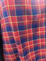 Load image into Gallery viewer, Red Navy Plaid Polyester Fabric by the Yard – Classic Tartan Print Fabric for Apparel, Tablecloths, Crafts &amp; Holiday Décor
