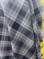 Load image into Gallery viewer, Black Gray Plaid Polyester Fabric by the Yard – Classic Tartan Print Fabric for Apparel, Tablecloths, Crafts &amp; Holiday Décor
