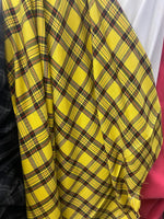 Load image into Gallery viewer, Yellow Red Plaid Polyester Fabric by the Yard – Classic Tartan Print Fabric for Apparel, Tablecloths, Crafts &amp; Holiday Décor
