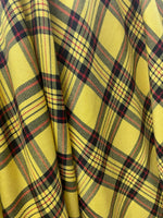 Load image into Gallery viewer, Yellow Red Plaid Polyester Fabric by the Yard – Classic Tartan Print Fabric for Apparel, Tablecloths, Crafts &amp; Holiday Décor
