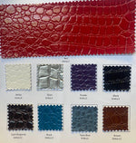Load image into Gallery viewer, Crocodile Patent Glossy Fabric faux vinyl fabric by yard 54” wide
