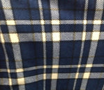 Load image into Gallery viewer, Plaid navy blue black Fleece Polar  By The Yard 60" Wide
