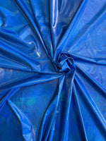 Load image into Gallery viewer, 4-Way Stretch Solid Holographic Spandex Fabric - Royal Blue
