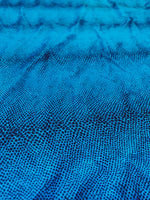 Load image into Gallery viewer, Blue Matte Snake Print Spandex Fabric by the Yard – 4 Way Stretch Reptile Pattern Knit for Dancewear, Costumes, Swimwear &amp; Apparel
