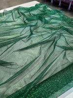 Load image into Gallery viewer, Hunter Green Glitter Mesh Tulle Fabric 60” Wide – Sparkle Sheer Tulle by the Yard for Dresses, Costumes, Decor &amp; Crafts

