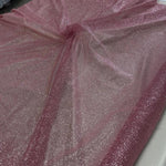 Load image into Gallery viewer, Pink Glitter Mesh Tulle Fabric 60” Wide – Sparkle Sheer Tulle by the Yard for Dresses, Costumes, Decor &amp; Crafts
