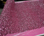 Load image into Gallery viewer, Pink Sequin Stretch Velvet Fabric – Sparkly Spandex for Dresses, Costumes, Dancewear &amp; Event Decor
