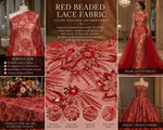 Load image into Gallery viewer, Olive Floral Beaded Lace Fabric 3D Sequin Mesh Lace by the Yard for Bridal Gowns, Prom Dresses &amp; Couture Designs
