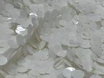 Load image into Gallery viewer, White 18MM Paillette Sequins Trim Fabric – Oversized Round Sequin Material for Costumes, Dancewear, Festival Decor &amp; Glam Sewing Projects

