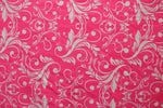 Load image into Gallery viewer, Hot pink 4-Way Stretch floral  Printed Spandex Fabric

