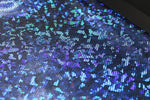 Load image into Gallery viewer, Royal/Black  Shattered Glass Holographic Spandex Fabric – 4 Way Stretch Dancewear Costume
