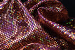 Load image into Gallery viewer, Orange /Burgundy Shattered Glass Holographic Spandex Fabric – 4 Way Stretch Dancewear Costume
