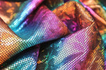 Load image into Gallery viewer, Rainbow  Shattered Glass Holographic Spandex Fabric – 4 Way Stretch Dancewear Costume
