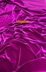 Load image into Gallery viewer, Magenta Stretch Velvet Fabric | Soft 4-Way Stretch | Costumes, Dancewear, Crafts by the Yard
