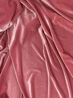 Load image into Gallery viewer, Mauve Stretch Velvet Fabric | Soft 4-Way | Costumes, Dancewear, Crafts by the Yard
