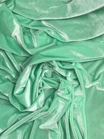 Load image into Gallery viewer, Mint Stretch Velvet Fabric | Soft 4-Way | Costumes, Dancewear, Crafts by the Yard
