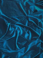 Load image into Gallery viewer, Peacock Stretch Velvet Fabric | Soft 4-Way | Costumes, Dancewear, Crafts by the Yard
