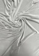 Load image into Gallery viewer, Silver Stretch Velvet Fabric | Soft 4-Way | Costumes, Dancewear, Crafts by the Yard

