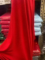 Load image into Gallery viewer, Red glitter ITY Fabric Polyester Knit Jersey 4 Way Spandex Stretch 58" Wide by The Yard
