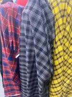 Load image into Gallery viewer, Black Gray Plaid Polyester Fabric by the Yard – Classic Tartan Print Fabric for Apparel, Tablecloths, Crafts &amp; Holiday Décor
