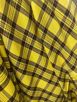 Load image into Gallery viewer, Yellow Red Plaid Polyester Fabric by the Yard – Classic Tartan Print Fabric for Apparel, Tablecloths, Crafts &amp; Holiday Décor
