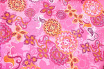 Load image into Gallery viewer, Pink 4-Way Stretch Printed Spandex Fabric - Boho Paisley  60” wide
