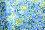 Load image into Gallery viewer, Blue 4-Way Stretch Printed Spandex Fabric - Boho Paisley  60” wide
