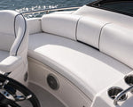 Load image into Gallery viewer, WHITE Perforated commercial marine grade upholstery faux vinyl Automotive
