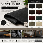 Load image into Gallery viewer, Distressed Textured Vinyl Fabric by Yard | Faux Leather Upholstery Marine Automotive Embossed Material

