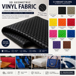Load image into Gallery viewer, 3D Geometric Embossed Vinyl Fabric by Yard | Upholstery, Marine, Automotive Faux Leather

