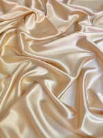 Load image into Gallery viewer, Champagne Heavy Shiny Bridal Satin Fabric for Wedding Dress, 60"  wide
