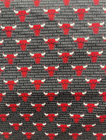 Load image into Gallery viewer, 100 % Cotton Fabric - 45 " Wide - Bulls theme #2 flag, children clothing, pillows, bedding, costume

