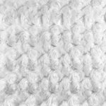 Load image into Gallery viewer, White Rosebud floral fur soft fabric BY THE YARD 60" Wide
