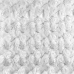 Load image into Gallery viewer, White Rosebud floral fur soft fabric BY THE YARD 60" Wide
