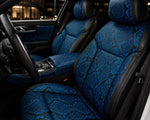 Load image into Gallery viewer, Blue Cobra Snake Embossed vinyl fabric sold by the yard 54” wide
