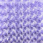 Load image into Gallery viewer, lavender Rosebud floral fur soft fabric BY THE YARD 60" Wide
