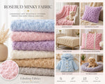 Load image into Gallery viewer, Rosebud Minky Fabric by Yard – Ultra Soft Rosette Plush for Blankets, Pillows, Nursery Crafts
