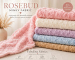 Load image into Gallery viewer, Rosebud Minky Fabric by Yard – Ultra Soft Rosette Plush for Blankets, Pillows, Nursery Crafts
